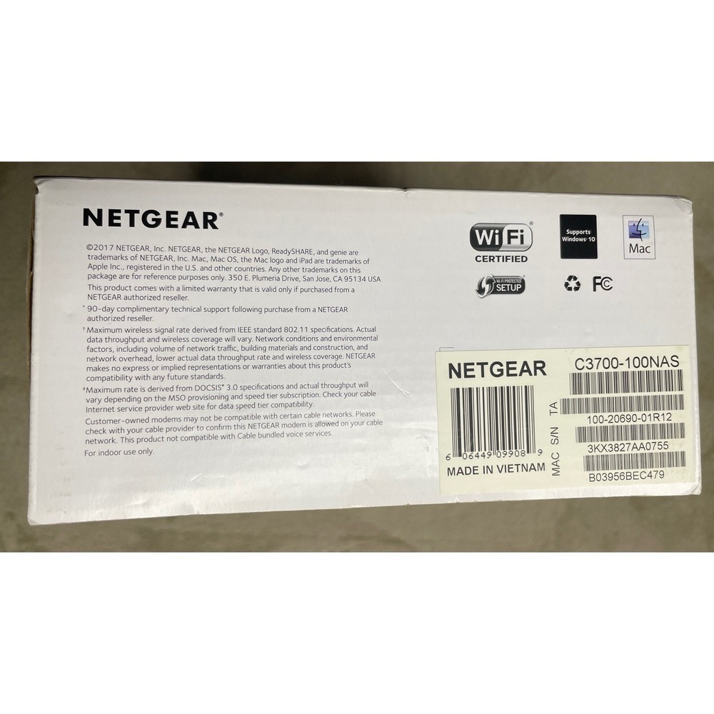 NETGEAR N600 C3700 WiFi Cable Modem Router - Built-In DOCSIS 3.0 Cable Modem - Picture 6 of 12